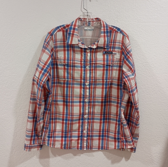 Columbia PFG Plaid Vented Long Sleeve Shirt - Picture 1 of 9